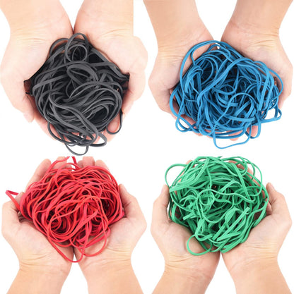 Large Rubber Bands 140 Pack, Heavy Duty Big Elastic Bands Size #117, Colored (Black, Blue, Red