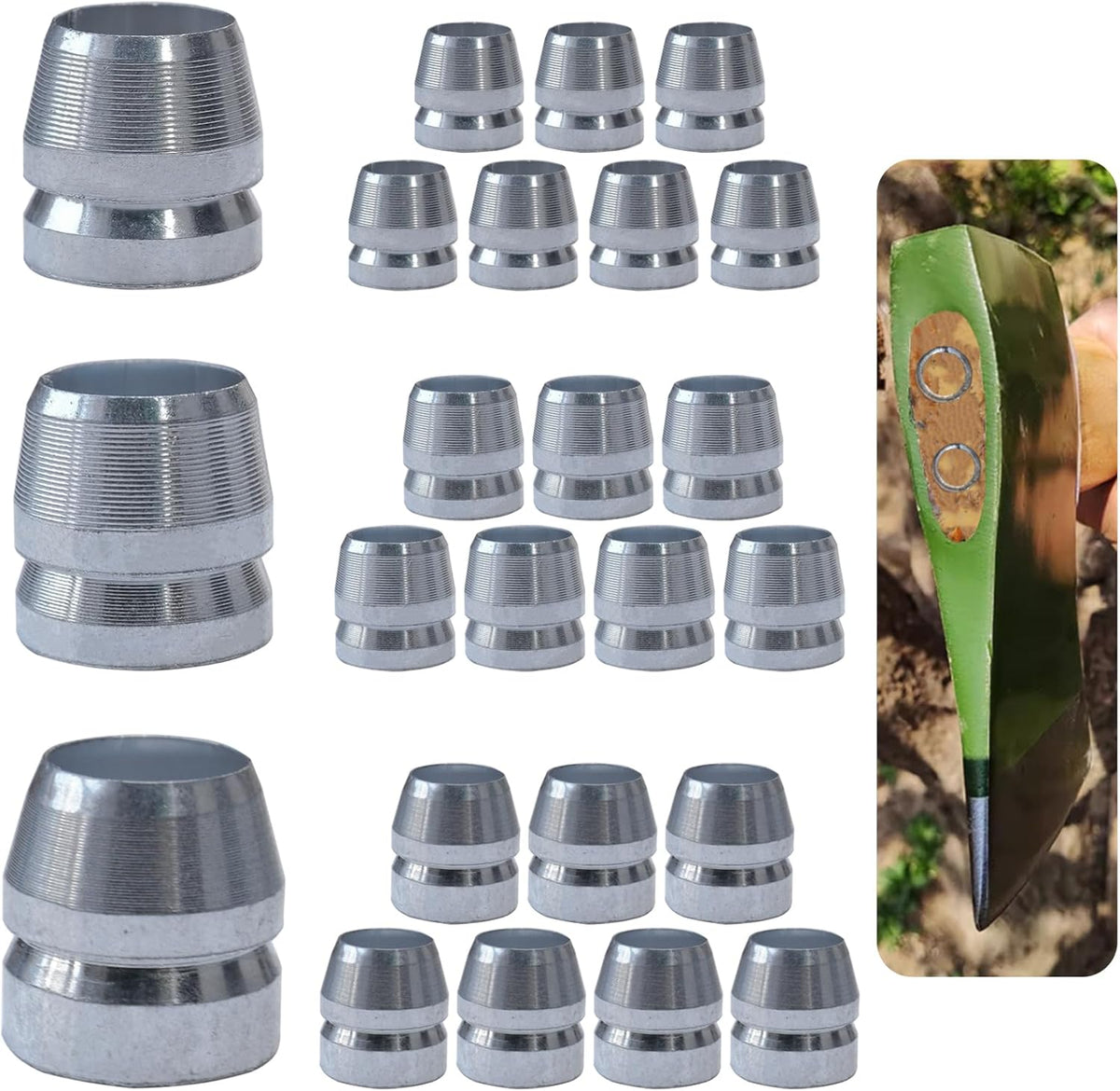 21 PCS Round Axe Handle Wedge Safety Handle Metal Wedge Hammer Handle Wedges for Axe Hammer Sledge