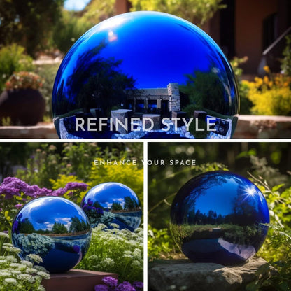 10 Inch Stainless Steel Gazing Globe,v2croft Hollow Ball Mirrored Surface Polished Shiny