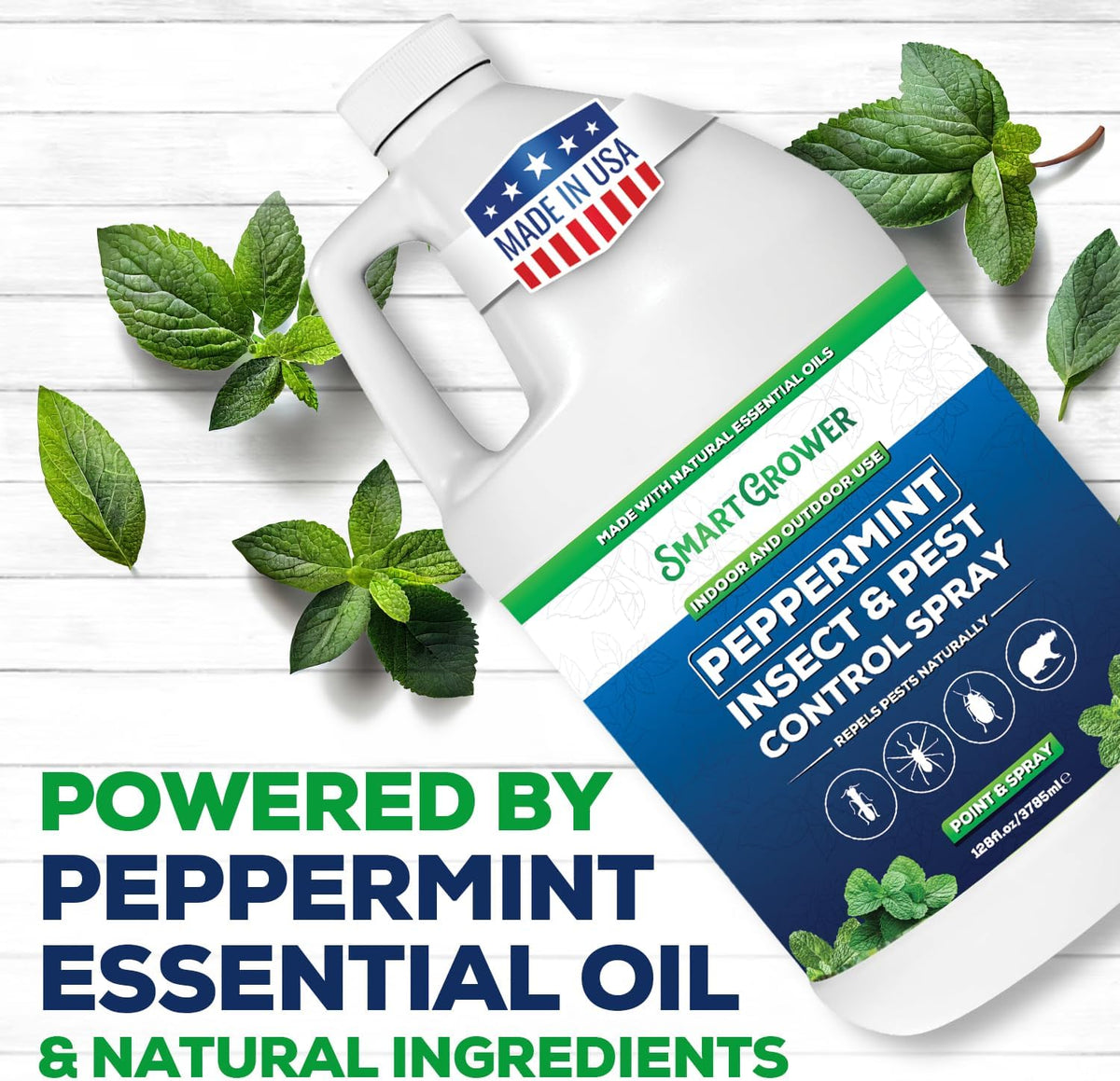 All Natural Peppermint Oil Insect & Pest Control Spray Repels Mice, Spiders, Ants, for Home