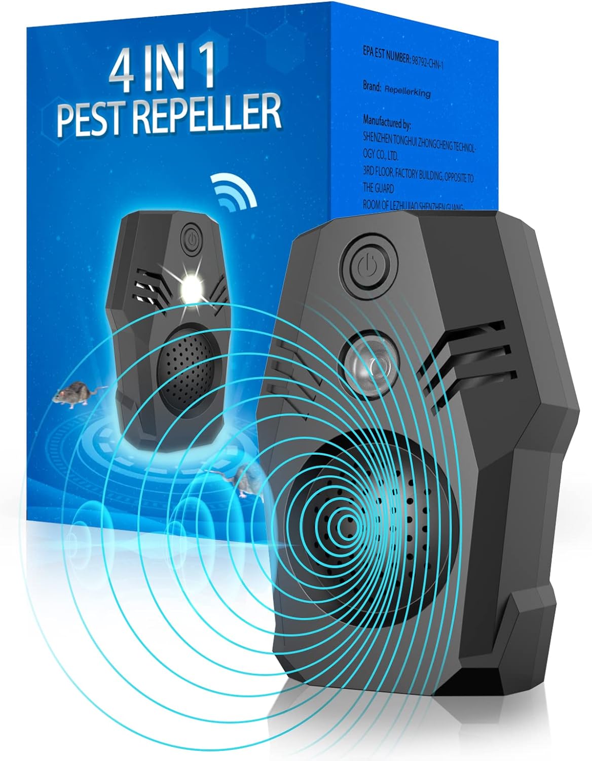 Superior Squirrel Repeller, Ultrasonic Squirrel Mouse Repellent Plug in, Electronic Rat Repeller