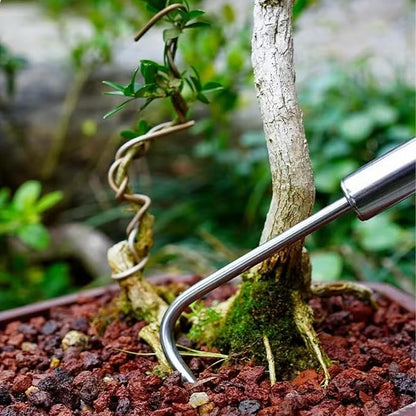3 Pcs Stainless Steel Mini Garden Tools Set Small Tiny Shovel Trowel Root Extractor Hand Rake