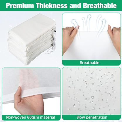 4 Pcs Plant Covers Freeze Protection 35.4" x 59" Winter Frost Blankets for Outdoor Plants with