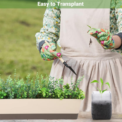 GREANER Nursery Growing Bags - 7.8x10.2 inches, 100PCS Non-Woven Biodegradable Plant Nursery Bags