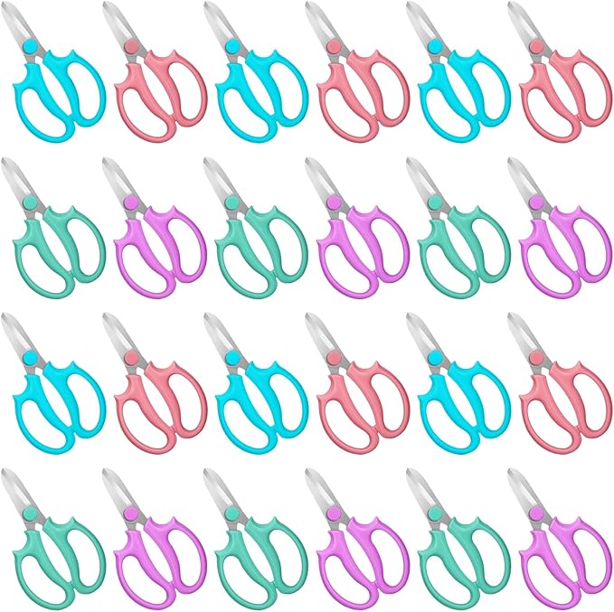 24 Pcs Flower Scissors Stainless Steel Floral Shears Floral Scissors for Fresh Flower Shears for