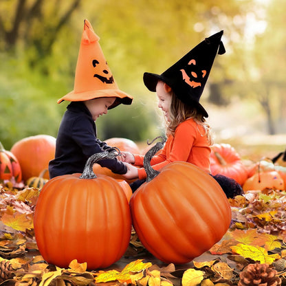 Artmag 6 Inch Large Artificial Pumpkins, 4PCS Big Orange Faux Foam Harvest Pumpkins for Fall Autumn