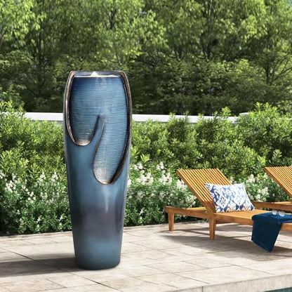 watnature 38.7"H Outdoor Water Fountains and Waterfalls - Indoor Water Jar Fountain Tall Floor