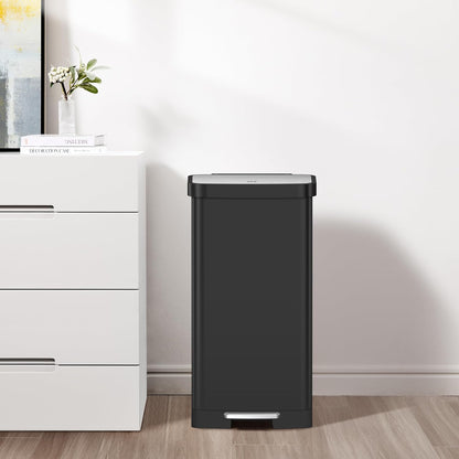 EKO Hudson Matte Stainless Steel 75 Liter/20 Gallon Large Kitchen Trash Can, Tall Step Garbage Can