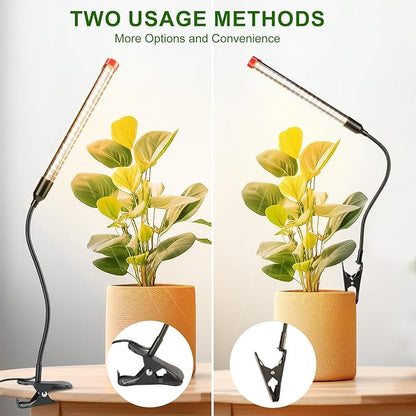 4-Pack Small Clip Grow Lights for Indoor Plants, Bonsai, Succulent, Cactus, Seed Starting with