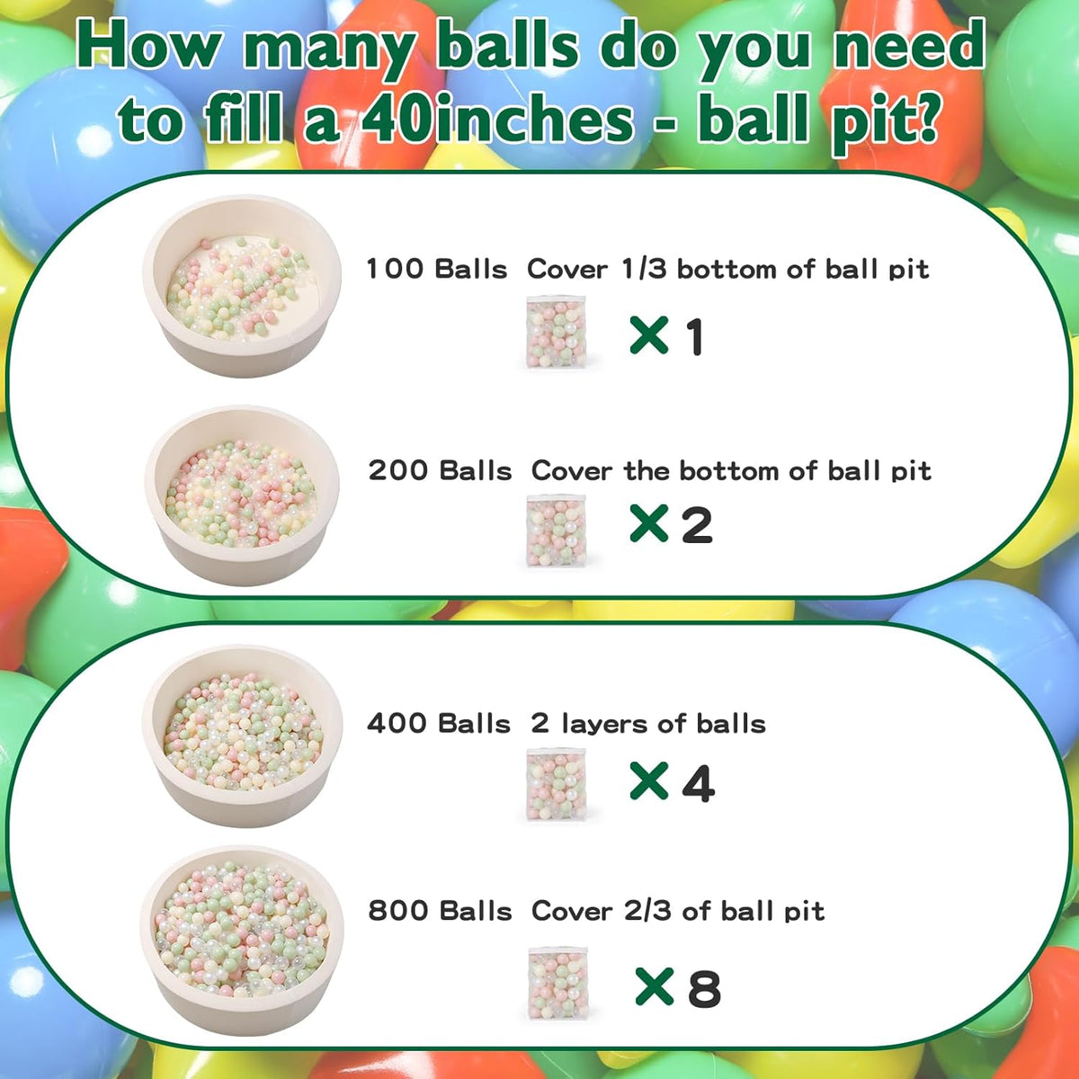 TRENDPLAY Plastic Balls for Ball Pits - Hollow Balls- Safe and Exciting Playtime - Perfect for Baby