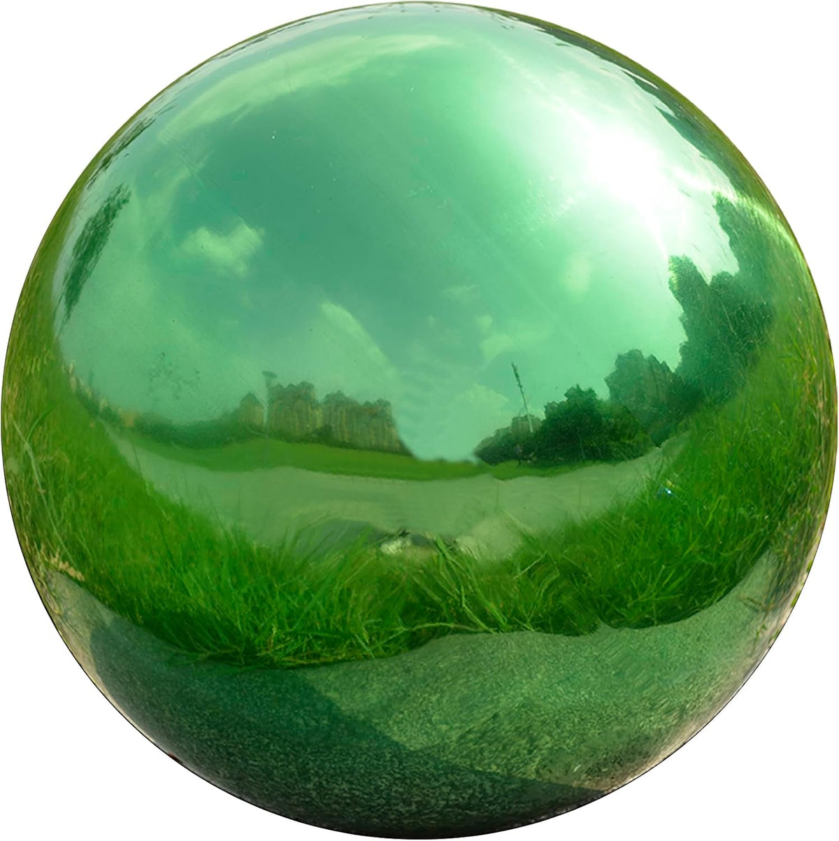 Nerien 8 Inch Gazing Ball, Stainless Steel Garden Mirror Globe, Polished Ornament Sphere, Hollow