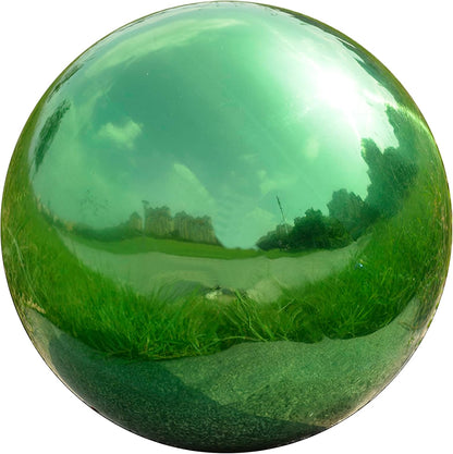 Nerien 8 Inch Gazing Ball, Stainless Steel Garden Mirror Globe, Polished Ornament Sphere, Hollow