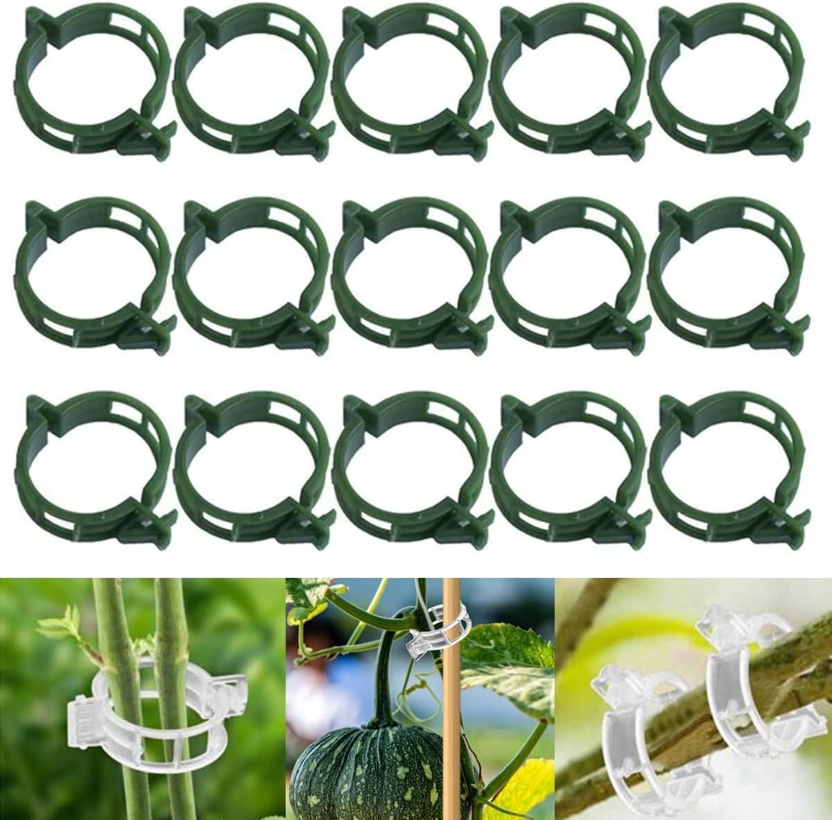 150 PCS Secured Plastic Plant Clip, Plant Support Clips, Garden Clips for Climbing Plants, Plastic