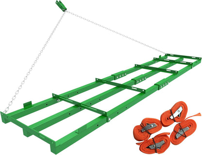 8ft Heavy Duty Drag Harrow for ATV, UTV, Tractor - Adjustable Tow Behind Leveling Rake with Weight
