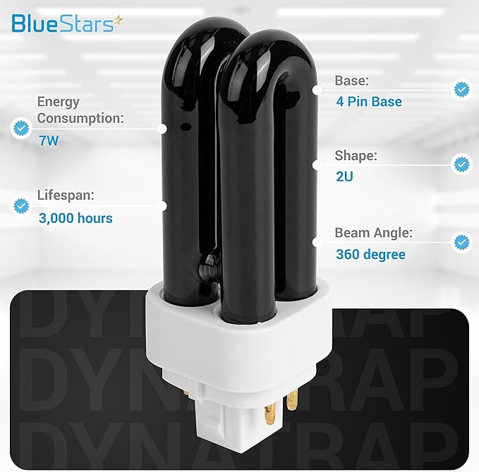 BlueStars Premium Quality 7W 41050 Replacement UV Light Bulbs for Indoor DynaTrap Models DT1050