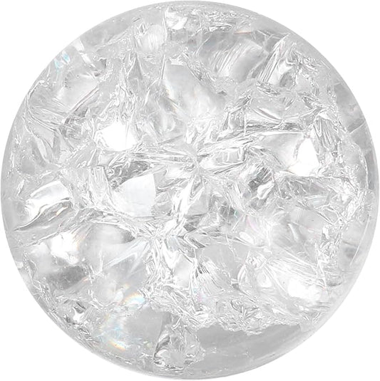 uxcell 30mm/1.2" Crystal Sphere Ball Ice Cracked Glass Solid Decorative Sphere Crystal Ball Prop