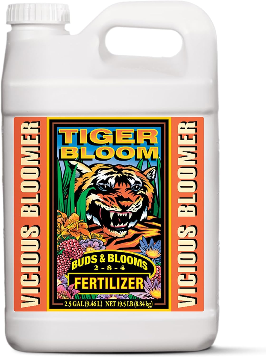 FoxFarm Tiger Bloom Liquid Fertilizer Concentrate - Fast Acting Formula for Vicious Growth with