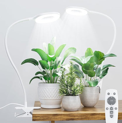 Full Spectrum Grow Lights for Indoor Plants, Clip On Plant Lights for Indoor Growing with 4/8/12H