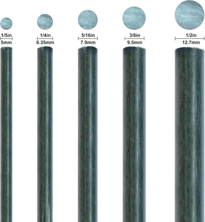 5ft Garden Stakes 50pack for Climbing Plants, 1/4" Diameter Supports Poles EcoStake Rust-Free Plant