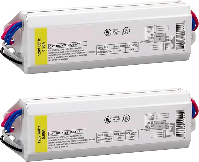 OHLECTRIC (2 Pack Replacement for Keystone KTEB-226-1-TP CFL Electronic Fluorescent Ballast | 2
