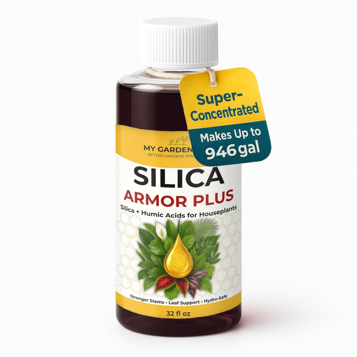 Silica for Plants with Humic Acid – Liquid Houseplant Fertilizer & Plant Food for Indoor Potted