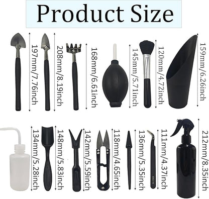 13Pcs Succulent Tools Set Mini Garden Tool Kit Transplanting Tools for Succulent Care Miniature
