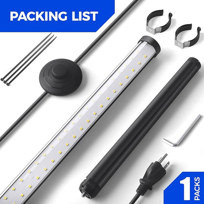 Barrina Vertical Grow Light T10, 42W 5000K, Full Spectrum LED Plant Light for Indoor,Standing Wide