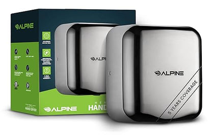 Alpine Automatic Hand Dryers for Bathrooms Commercial High Speed 110-120V Stainless Steel Electric