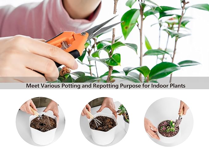 Josteve Plant Repotting Mat, 5Pcs Succulent Tools Mini Garden Small Gardening Tools Indoor, Pruning