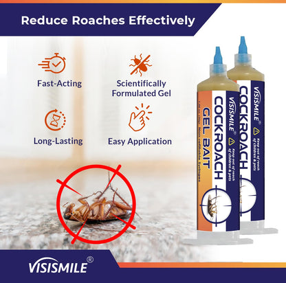 Roach Gel Bait Indoor and Outdoor: Cockroach Killer Repellents for German Cockroaches, Small