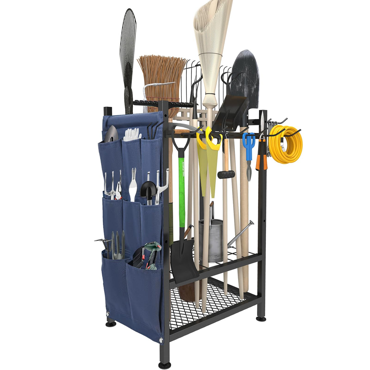 SAMRELAX Garden Tool Organizer, Garden Yard Tool Rack for Garage, Garage Organization and Storage