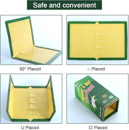 Kensizer 12-Pack Mouse Rat Glue Trap, Super Sticky Adhesive Glue Board Traps for Mice Rats Catches