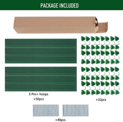 MAXPACE Greenhouse Hoops for DIY Grow Tunnels Less Than 2.7ft Wide, Rust-Free Fiberglass Support