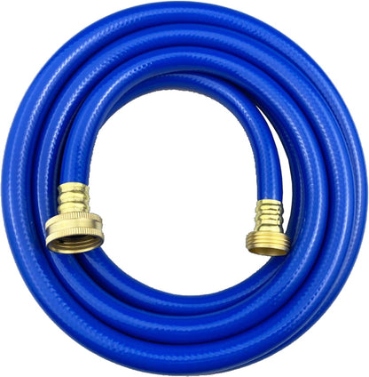 PVC Garden Hose 1/2 Inch Green Heavy Duty Water Hose with Solid Brass Fittings,No Leaking