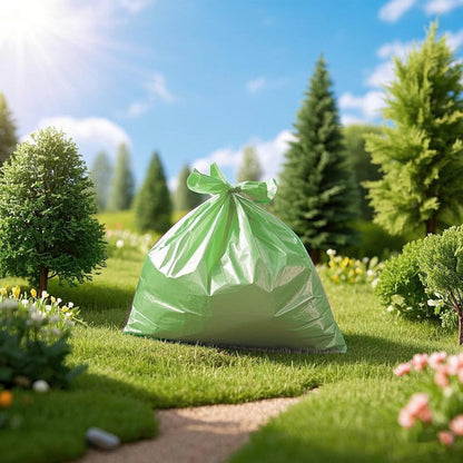 Biodegradable Compost Recycling Trash Bags, Compostable 13 Gallon Plastic Trash Bags For Kitchen