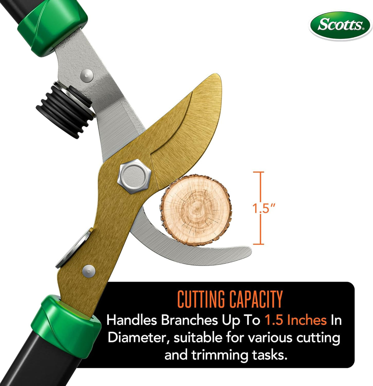 Scotts 21 in. Bypass Lopper for Tree Branch Trimming and Pruning – Heavy-Duty Branch Cutter with