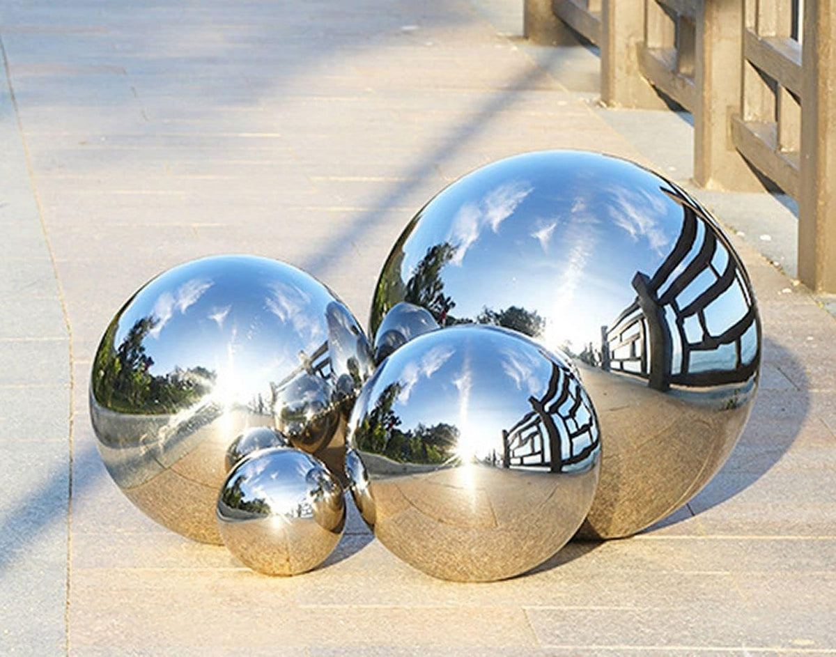 Nerien Gazing Ball, 2 Inch Stainless Steel Garden Mirror Globe, Polished Ornament Sphere, Hollow