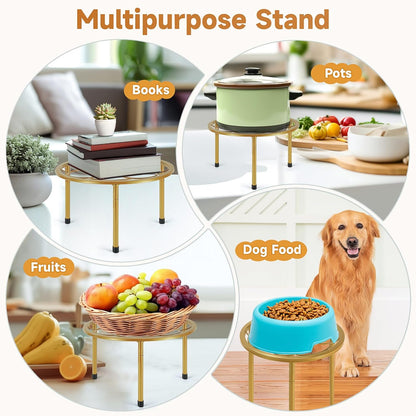 5 Pack Metal Plant Stand, Anti-Rust Iron Plant Stands for Indoor and Outdoor, Heavy Duty Flower Pot