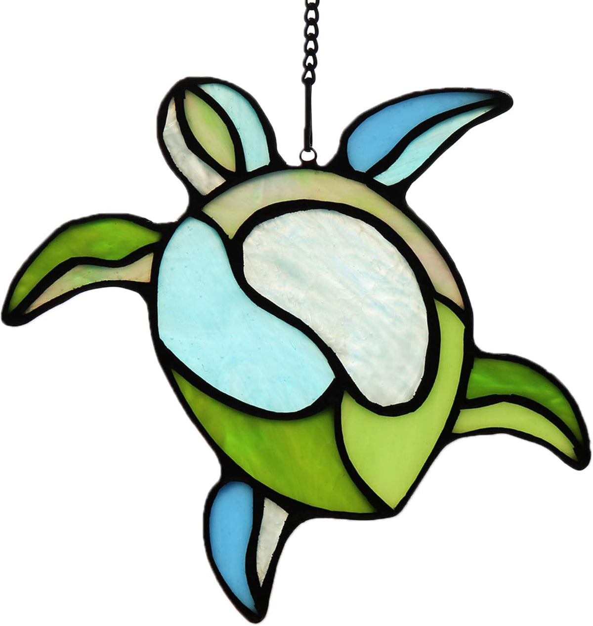 Sea Turtle Stained Glass Window Hangings Suncatcher Ornament,Sea Turtle Decor for Bathroom
