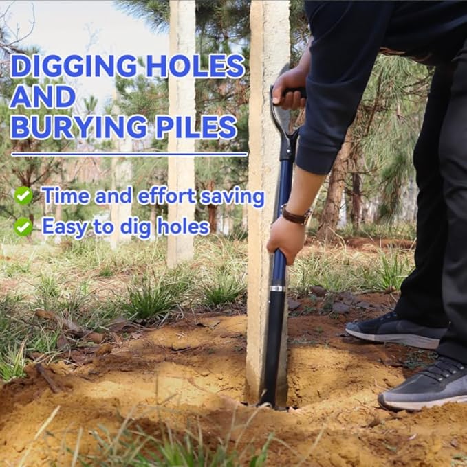 WIKER Spade Shovel,Sharp Shooter Shovel,Shovels for Digging,Planting,Trenching,Gardening,Drain