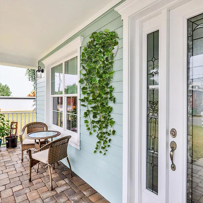 Hollyone Artificial Hanging Plants Wall Potted 47.2" Fake Ivy Vine Faux Ivy Leaves Hanging Greenery
