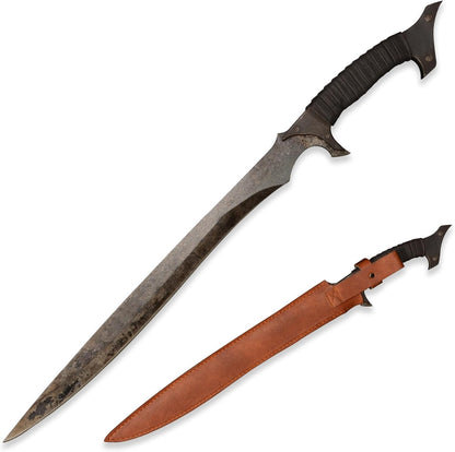 SV Handmade cast Manganese Steel Chopping Blade Sword, Full Tang, Outdoor, Hunting, Camping