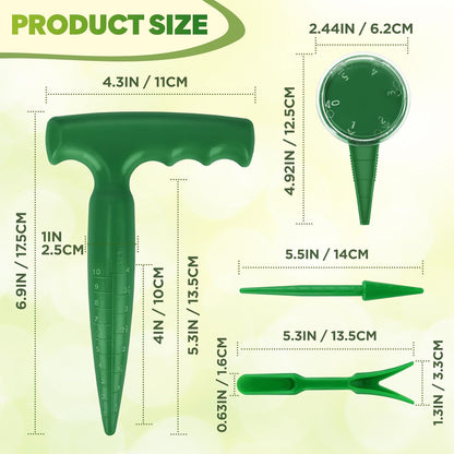 Seed Planter Tool, 6.9" Dibber Garden Tool, Plastic Dibbler Tools for Planting, Seed Dispenser