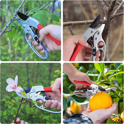 Ultra Sharp Germany Steel Pruning Shears - Cuts 3X Easier, Weak Hand Arthritis Snips
