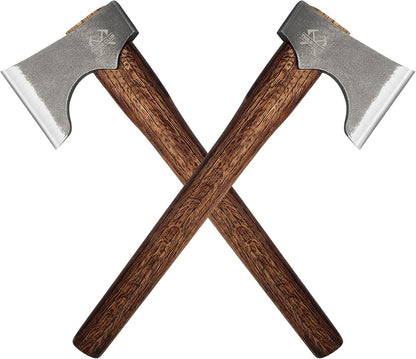 Competition Throwing Axe, 2 Pack 16.5" Throwing Axes with 1065 High Carbon Steel & Wooden Handle