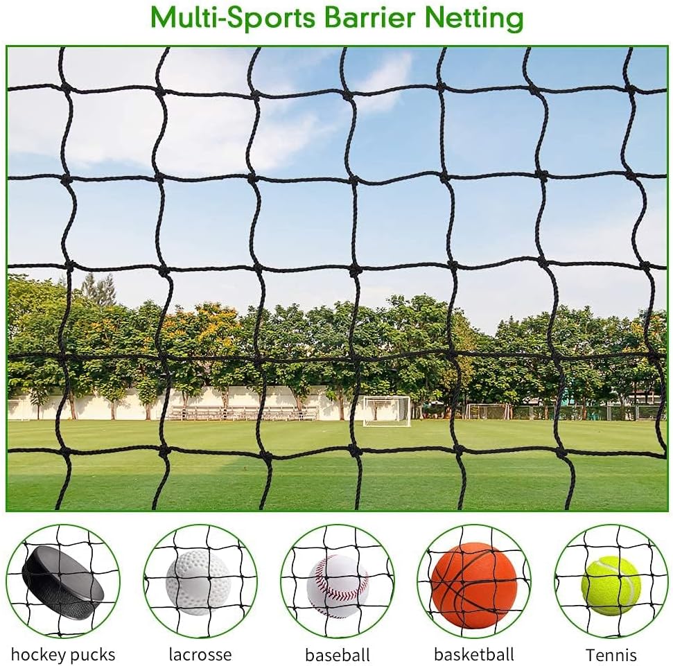 Baseball Softball Backstop Nets, Heavy Duty Sports Netting Barrier #18 Baseball Netting