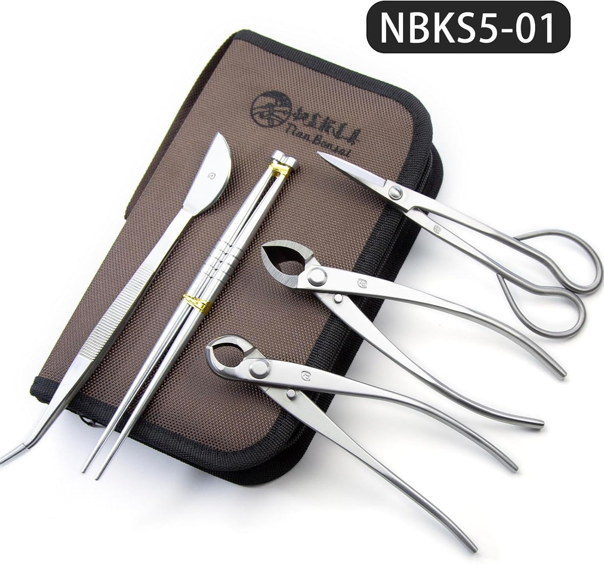 Small Size TianBonsai Bonsai Tools 5-Piece Alloy Steel Bonsai tool Kit In Cluding 180mm Long Handle