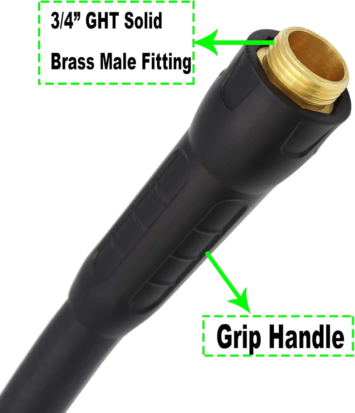 Hybrid Lead In Garden Hose 5/8 IN. x 10 FT, Heavy Duty, Lightweight, Flexible with Rotatable Grip
