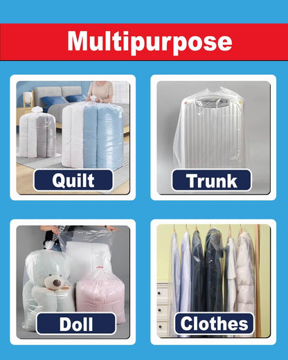 6 Mil Heavy Duty Contractor Trash Bags - 20 Pack Large Clear Construction Garbage Bags for 50/55/60