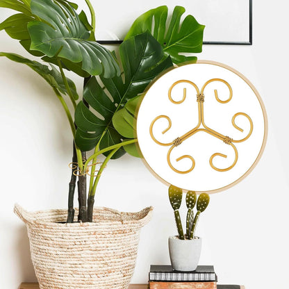 5PCS Iron Monstera Plant Support, Plant Stem Support, Turtle Shell Bamboo Clamp Set, Stable Plant